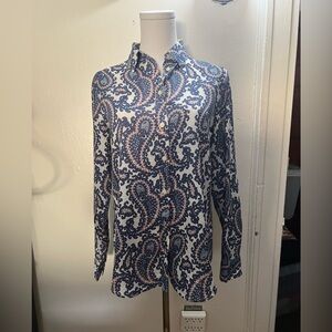 Banana Republic Dillon Fit paisley blouse Size XS